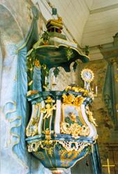 Hackas church pulpit